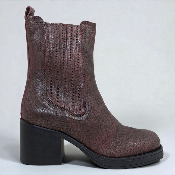 NEW Kenneth Cole New York Women's Jet Chelsea Boot Dark Clay 7 M Brick Red - Picture 3 of 9